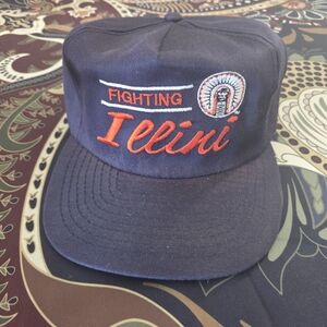Fighting Illini Navy Blue Cap Embroidered Orange